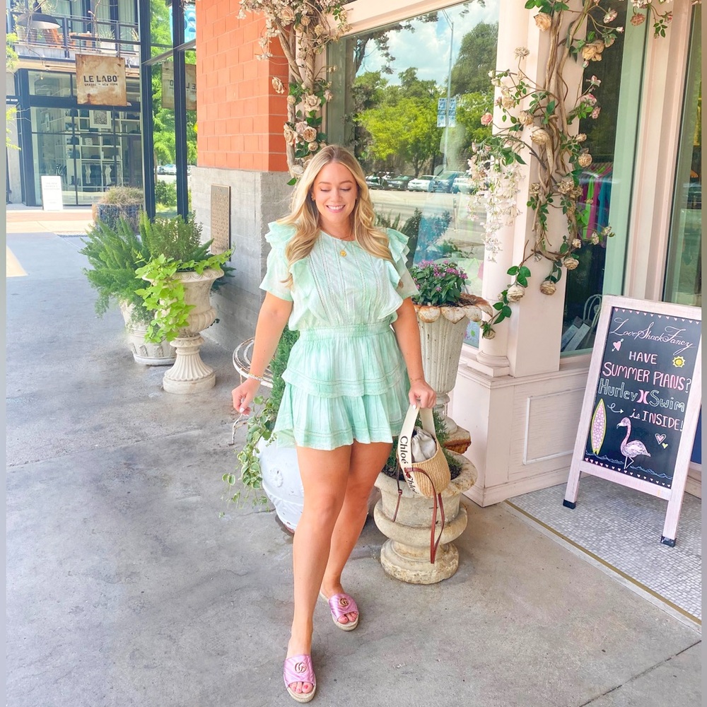 Loveshackfancy Natasha dress in jade mist 🦋